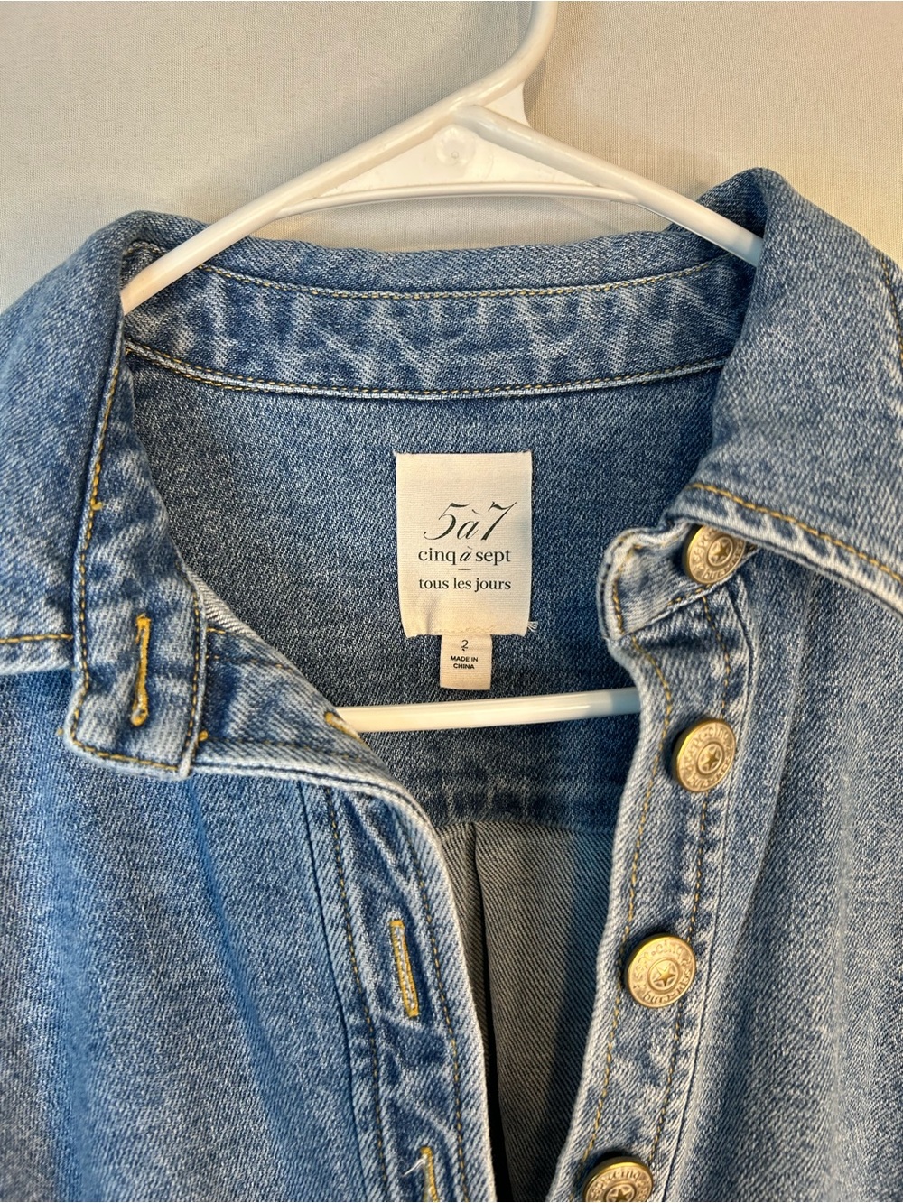 Cinq A Sept Women’s Size 2 Nataly Denim Belted Mini Dress Blue 135 - Picture 2 of 10